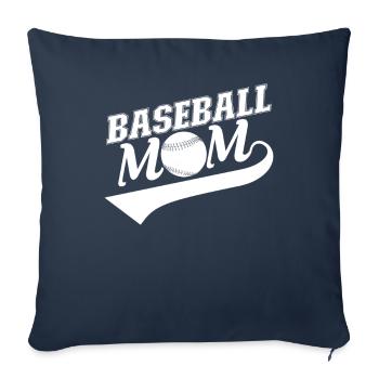 Maman baseball, maman baseball - Housse de coussin décorative 45 x 45 cm - bleu marine - Devant