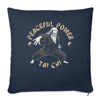 Tai Chi Taijiquan Peaceful Power Tai Chi Chuan - Sofa pillowcase 17,3'' x 17,3'' (45 x 45 cm) - navy - Front