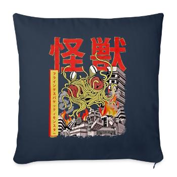 Kaiju Flying Spaghetti Monster Japanischer Anime F - Sofakissenbezug 45 x 45 cm - Navy - Vorne