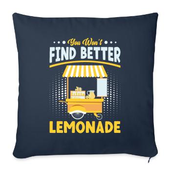 Distributeur de sodas Jus de citron Meilleure limonade - Housse de coussin décorative 45 x 45 cm - bleu marine - Devant