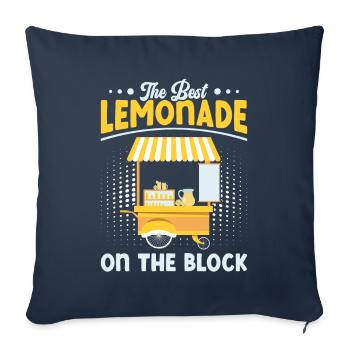 La meilleure limonade sur le bloc Lemonades Business - Housse de coussin décorative 45 x 45 cm - bleu marine - Devant