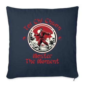 Tai Chi Chuan Master the Moment Taijiquan - Sofa pillowcase 17,3'' x 17,3'' (45 x 45 cm) - navy - Front