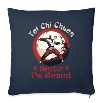 Tai Chi Chuan Master the Moment Taijiquan - Sofa pillowcase 17,3'' x 17,3'' (45 x 45 cm) - navy - Front