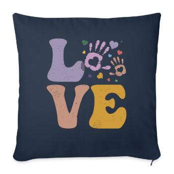 Travailleur en garderie Travailleur en garderie Garde d’enfants - Housse de coussin décorative 45 x 45 cm - bleu marine - Devant