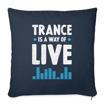 Trance Music - Sofa pillowcase 17,3'' x 17,3'' (45 x 45 cm) - navy - Front