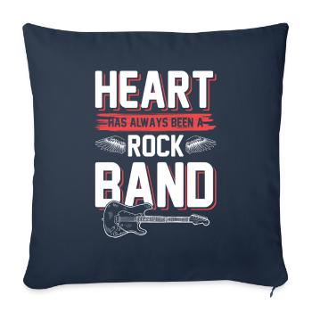 Groupe de rock - Housse de coussin décorative 45 x 45 cm - bleu marine - Devant