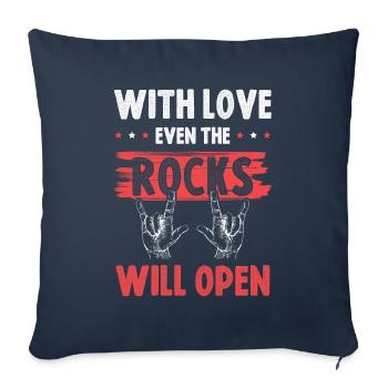 Rock - Housse de coussin décorative 45 x 45 cm - bleu marine - Devant