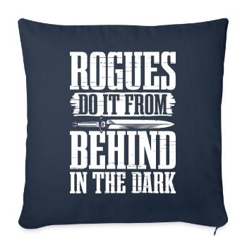 Jeux de rôle drôles de GN en direct - Housse de coussin décorative 45 x 45 cm - bleu marine - Devant