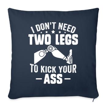 Prosthetic leg of amputees - Sofa pillowcase 17,3'' x 17,3'' (45 x 45 cm) - navy - Front