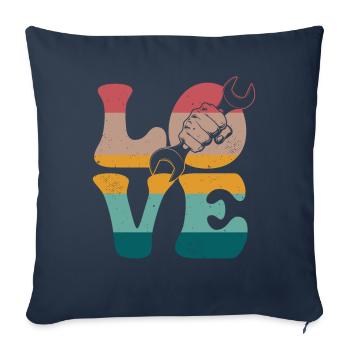 Car Mechanic Car Mechanic Car Mechanic L - Sofa pillowcase 17,3'' x 17,3'' (45 x 45 cm) - navy - Front