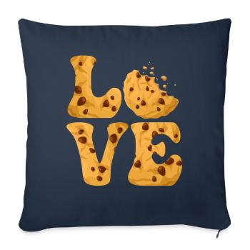 Chocolate Chip Cookie Chocolate Chip Dealer LOVE - Sofa pillowcase 17,3'' x 17,3'' (45 x 45 cm) - navy - Front