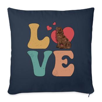 Chocolate Lab Dog Chocolate Labrador Retriever - Sofa pillowcase 17,3'' x 17,3'' (45 x 45 cm) - navy - Front