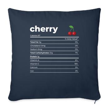 Nutrion Facts Cherry - Sofa pillowcase 17,3'' x 17,3'' (45 x 45 cm) - navy - Front
