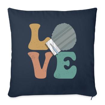 Concrete Paver Cement Mixer - Sofa pillowcase 17,3'' x 17,3'' (45 x 45 cm) - navy - Front