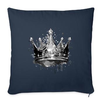 Crown Symbol King - Sofa pillowcase 17,3'' x 17,3'' (45 x 45 cm) - navy - Front