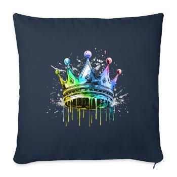 Crown Symbol Colorful King - Sofa pillowcase 17,3'' x 17,3'' (45 x 45 cm) - navy - Front