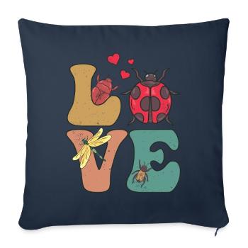 Entomology, Entomologist, Collector - Sofa pillowcase 17,3'' x 17,3'' (45 x 45 cm) - navy - Front