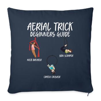 Acrobate de soie aérienne - Housse de coussin décorative 45 x 45 cm - bleu marine - Devant