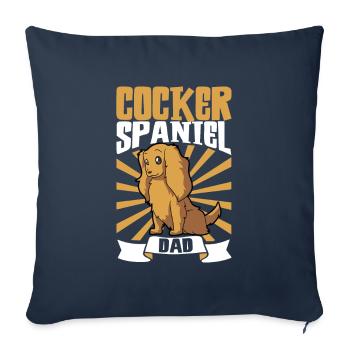 Cocker Spaniel Dad - Cocker Spaniel - Sofa pillowcase 17,3'' x 17,3'' (45 x 45 cm) - navy - Front