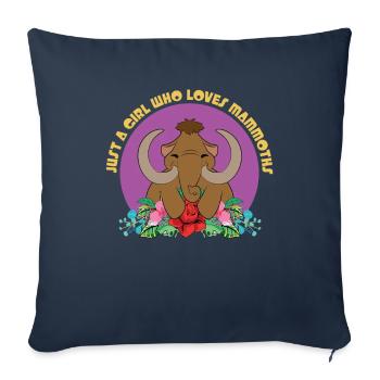 Mammouth - Housse de coussin décorative 45 x 45 cm - bleu marine - Devant