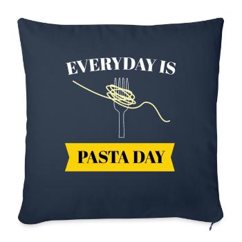 Pasta Day Spaghetti Noodle Food Italy - Sofa pillowcase 17,3'' x 17,3'' (45 x 45 cm) - navy - Front