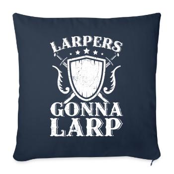 Fun live-action role-playing games - Sofa pillowcase 17,3'' x 17,3'' (45 x 45 cm) - navy - Front