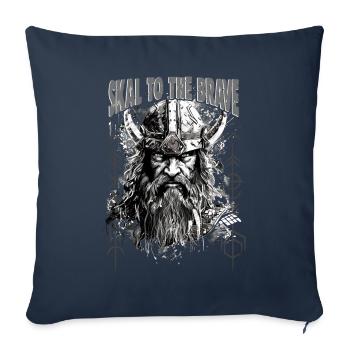 Skal to the brave Viking culture - Sofa pillowcase 17,3'' x 17,3'' (45 x 45 cm) - navy - Front