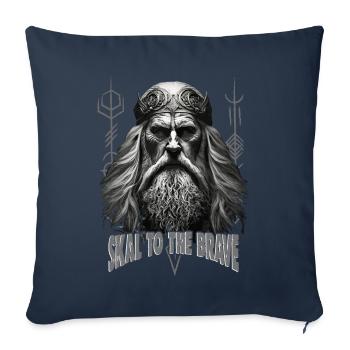 Skal to the brave Viking culture - Sofa pillowcase 17,3'' x 17,3'' (45 x 45 cm) - navy - Front