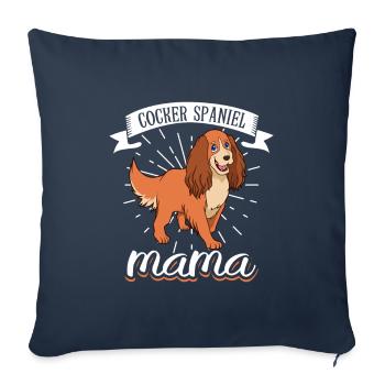 Cocker Spaniel Mama - Cocker Spaniel - Sofa pillowcase 17,3'' x 17,3'' (45 x 45 cm) - navy - Front