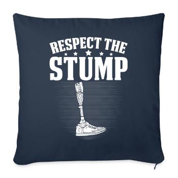 Funny Amputee Amputated Leg Prosthesis - Sofa pillowcase 17,3'' x 17,3'' (45 x 45 cm) - navy - Front