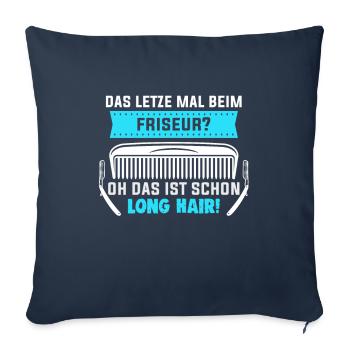 Friseurin Barber Frisörin Friseursalon - Sofakissenbezug 45 x 45 cm - Navy - Vorne
