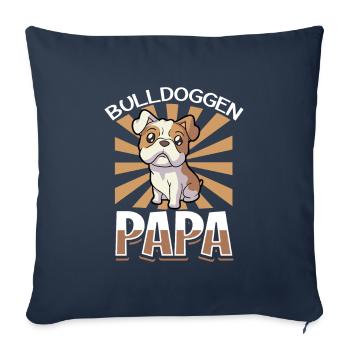 Bulldogs Dad - Bulldog - Sofa pillowcase 17,3'' x 17,3'' (45 x 45 cm) - navy - Front