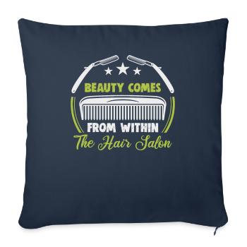 hairdresser, barber, hairdresser, hair salon - Sofa pillowcase 17,3'' x 17,3'' (45 x 45 cm) - navy - Front