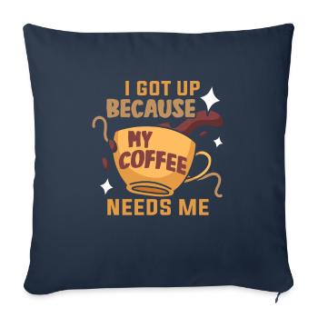 I Like Coffee Gift Ideas Coffee Lovers - Sofa pillowcase 17,3'' x 17,3'' (45 x 45 cm) - navy - Front