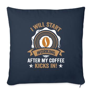I Like Coffee Gift Ideas Coffee Lover - Sofa pillowcase 17,3'' x 17,3'' (45 x 45 cm) - navy - Front