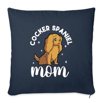 Cocker Spaniel Mom - Cocker Spaniel - Sofa pillowcase 17,3'' x 17,3'' (45 x 45 cm) - navy - Front