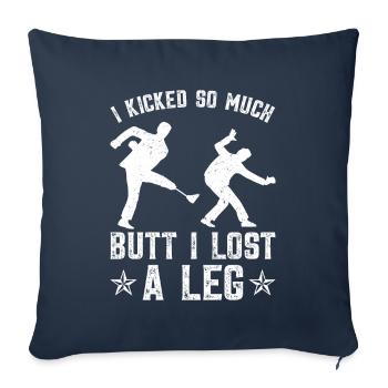 Leg prosthesis amputees - Sofa pillowcase 17,3'' x 17,3'' (45 x 45 cm) - navy - Front