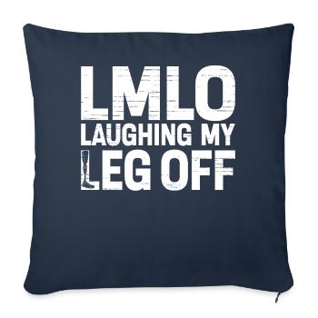Funny prosthetic leg for amputees - Sofa pillowcase 17,3'' x 17,3'' (45 x 45 cm) - navy - Front