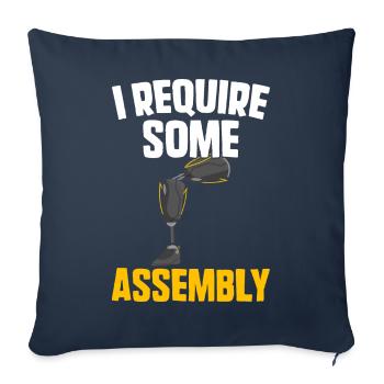 Funny prosthetic leg for amputees - Sofa pillowcase 17,3'' x 17,3'' (45 x 45 cm) - navy - Front