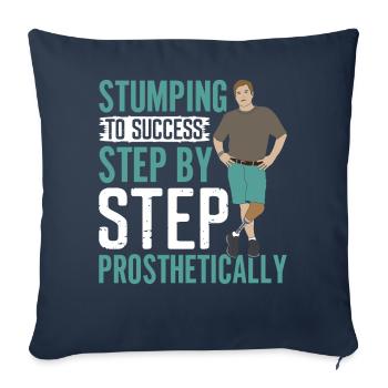 Leg prosthesis amputees - Sofa pillowcase 17,3'' x 17,3'' (45 x 45 cm) - navy - Front