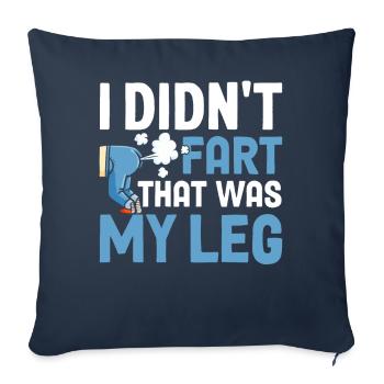 Funny prosthetic leg for amputees - Sofa pillowcase 17,3'' x 17,3'' (45 x 45 cm) - navy - Front
