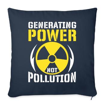 Énergie nucléaire Technologie nucléaire - Housse de coussin décorative 45 x 45 cm - bleu marine - Devant