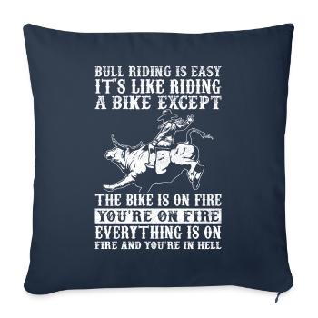 Bull Rider Cowboy - Sofa pillowcase 17,3'' x 17,3'' (45 x 45 cm) - navy - Front