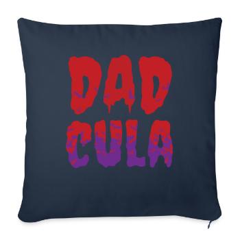 Dadcular Père Vampire Vampire Halloween - Housse de coussin décorative 45 x 45 cm - bleu marine - Devant