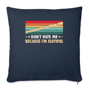 Flute player in the Musikverein Flötist Musician - Sofa pillowcase 17,3'' x 17,3'' (45 x 45 cm) - navy - Front
