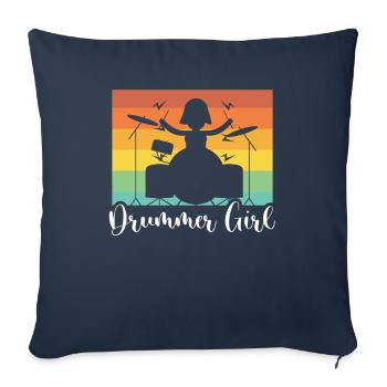 Batteur dans un groupe | Batteur, Musicien - Housse de coussin décorative 45 x 45 cm - bleu marine - Devant