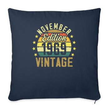 The legends were born in November 1969 - 1969 - Sofa pillowcase 17,3'' x 17,3'' (45 x 45 cm) - navy - Front