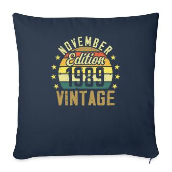 The legends were born in November 1989 - 1989 - Sofa pillowcase 17,3'' x 17,3'' (45 x 45 cm) - navy - Front