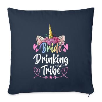 Bridal Shower Hen Party - Sofa pillowcase 17,3'' x 17,3'' (45 x 45 cm) - navy - Front