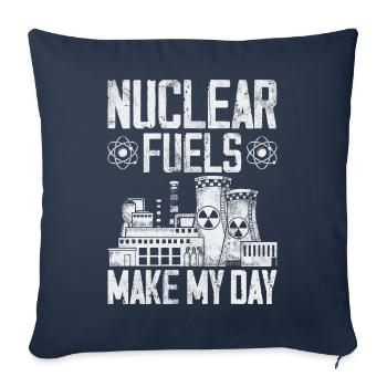 Centrale nucléaire Énergie nucléaire - Housse de coussin décorative 45 x 45 cm - bleu marine - Devant